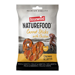 Rosewood Naturefood Carrot Sticks with Chicken Dog Treats, Small 80g