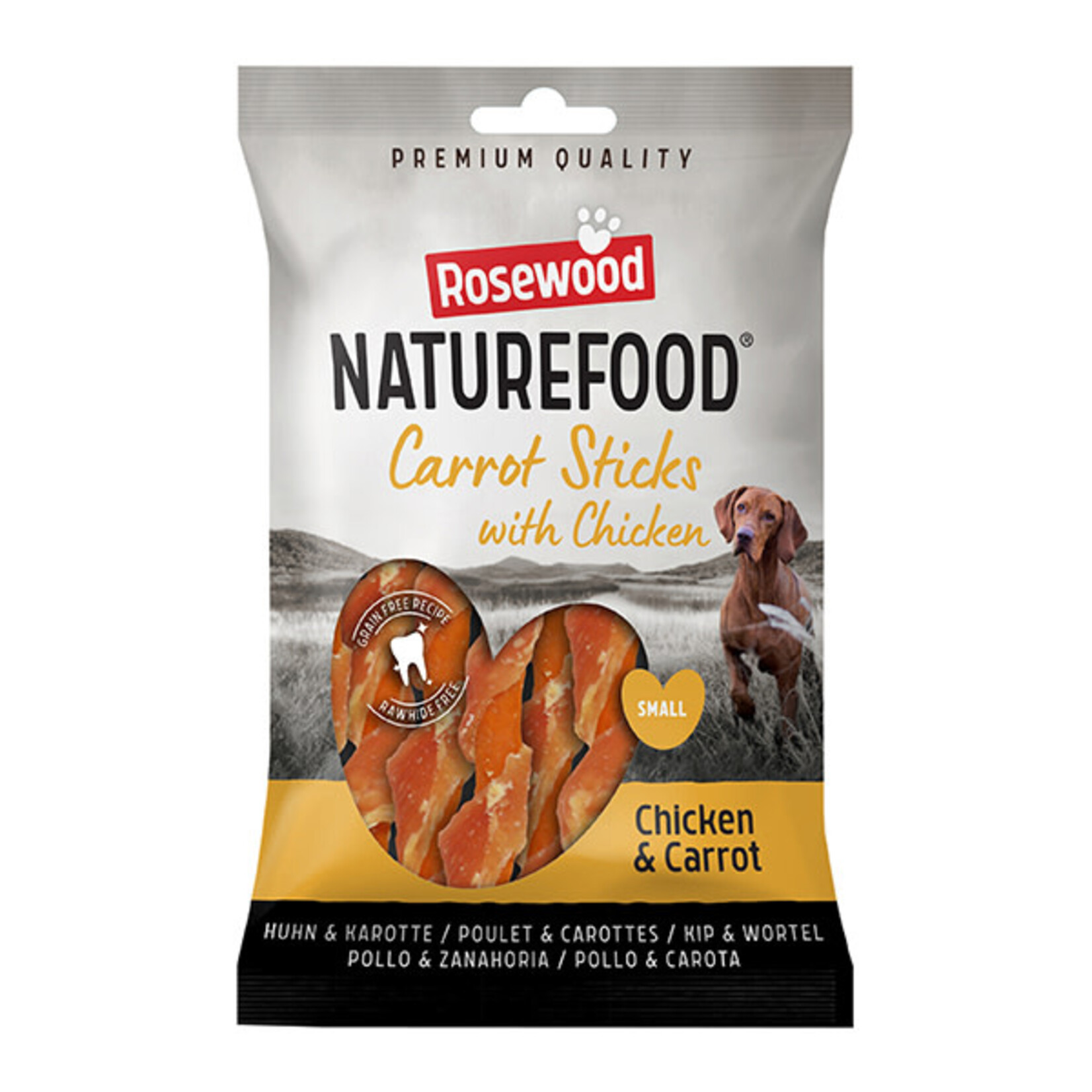 Rosewood Naturefood Carrot Sticks with Chicken Dog Treats, Small 80g