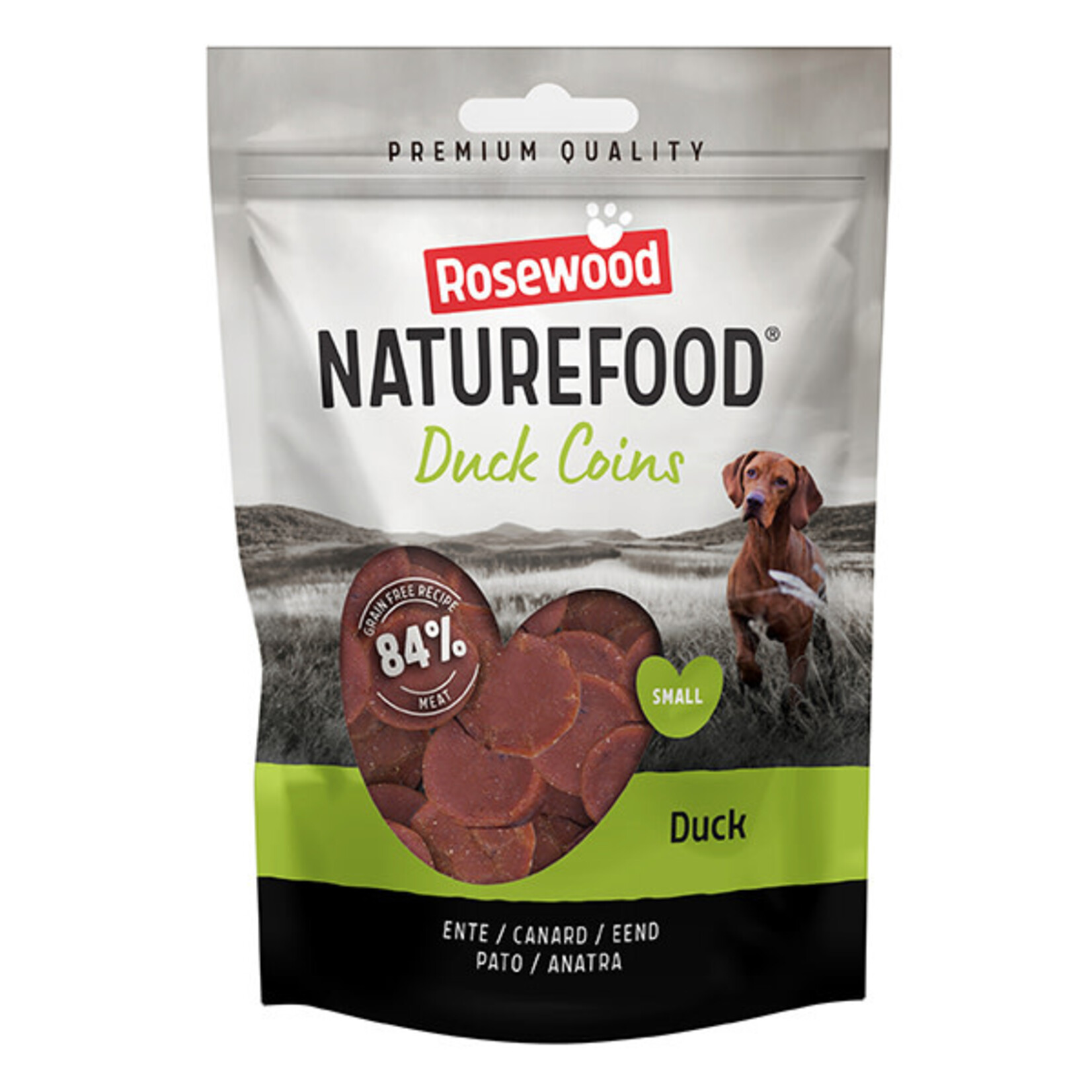 Rosewood Naturefood Duck Coins Dog Treats, Small 100g