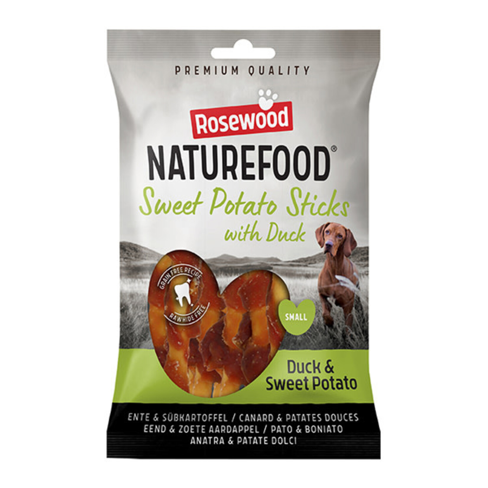 Rosewood Naturefood Duck Wrapped Sweet Potato Sticks Dog Treats, Small 80g