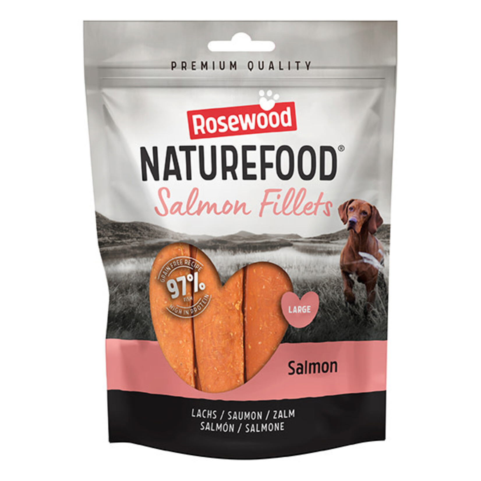 Rosewood Naturefood Salmon Fillets Dog Treats, Large 150g