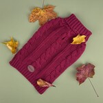 HugglePets Legacy Cable Knit Dog Jumper, Mulberry
