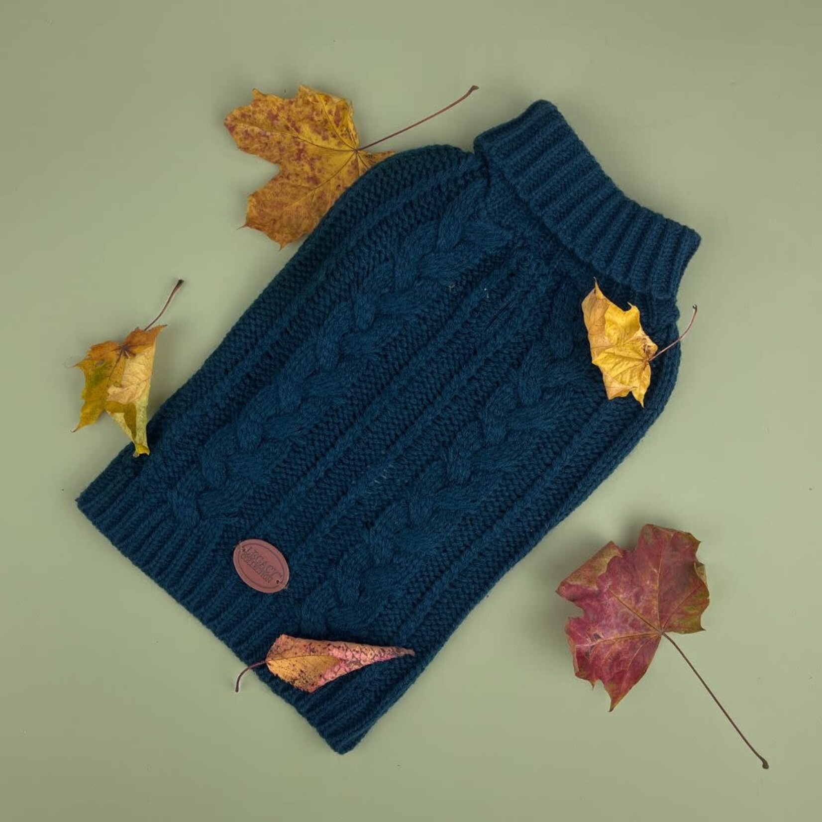 HugglePets Legacy Cable Knit Dog Jumper, Navy