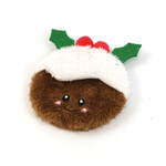 Happy Pet Christmas Pudding Unstuffed Crinkle Dog Toy
