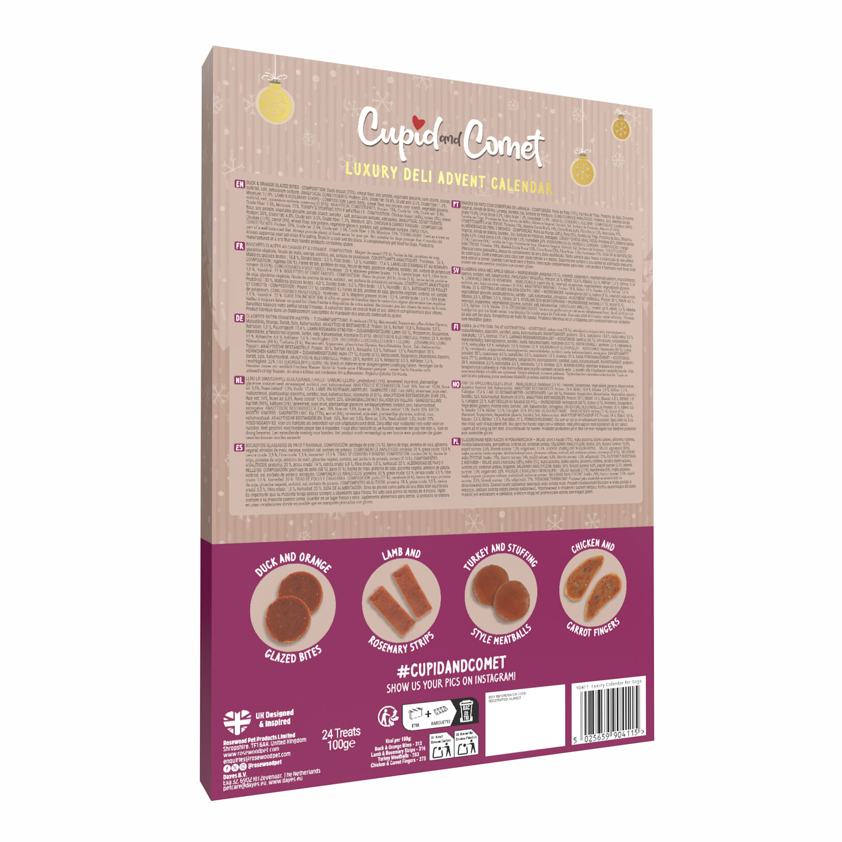 Rosewood Christmas Luxury Deli Dog Advent Calendar, 100g