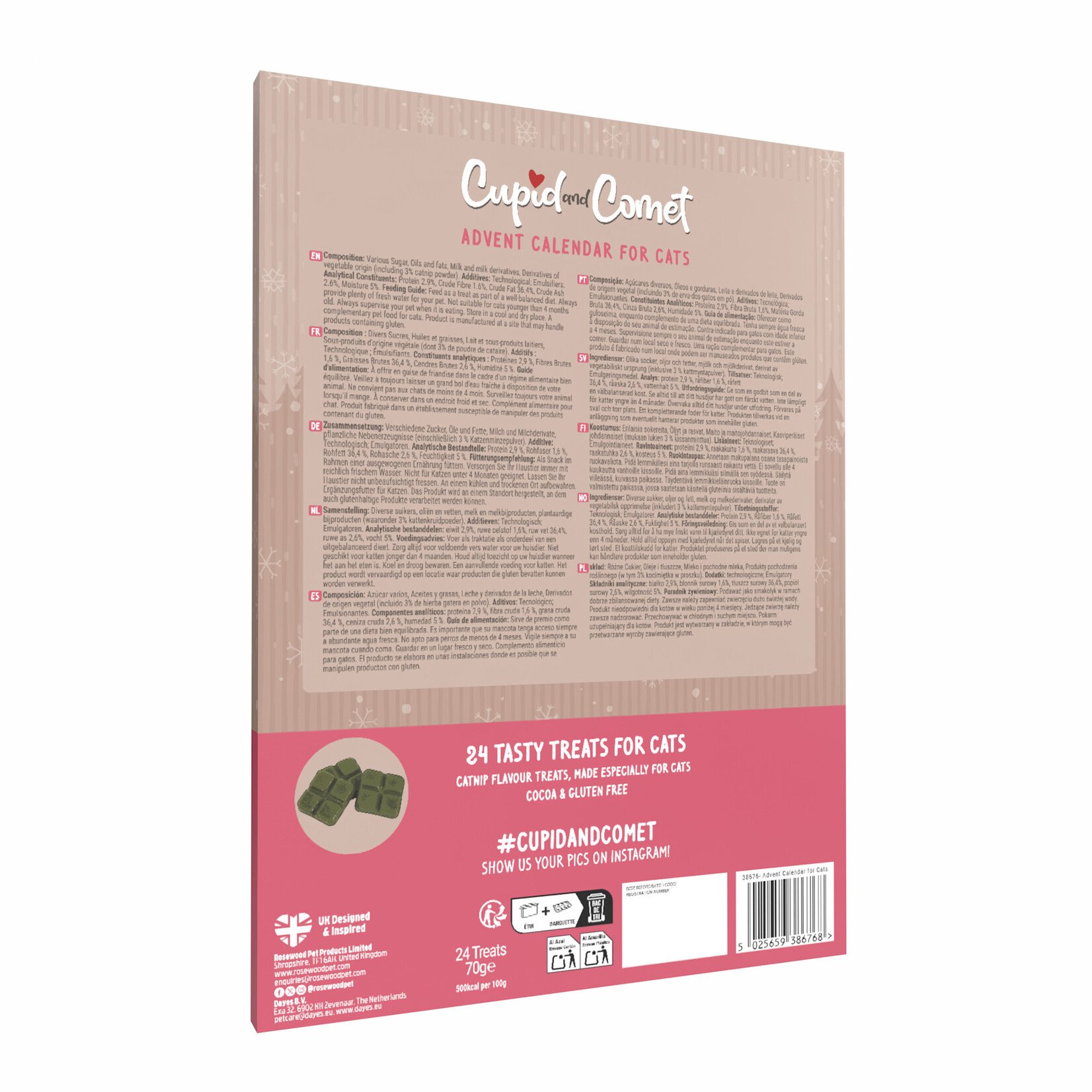 Rosewood Cupid & Comet Advent Calendar for Cats, 70g