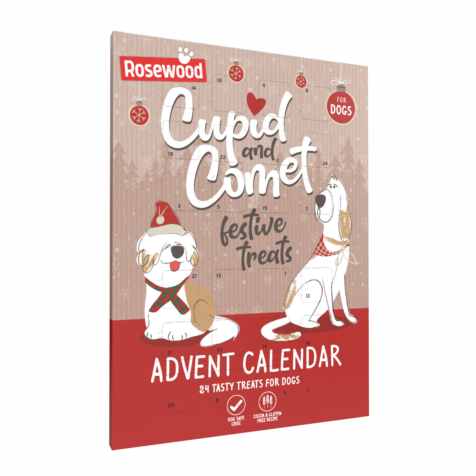 Rosewood Cupid & Comet Advent Calendar for Dogs, 70g
