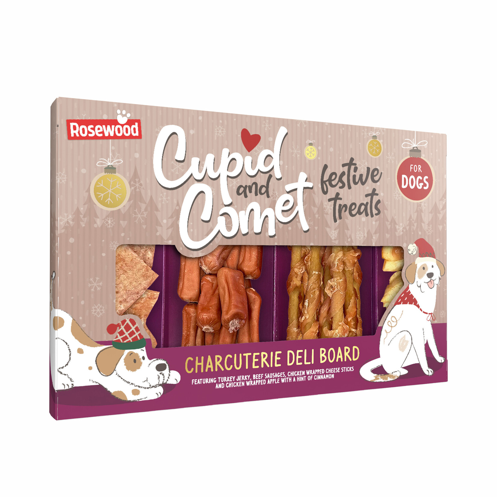 Rosewood Cupid & Comet Charcuterie Deli Board Christmas Dog Treats, 200g