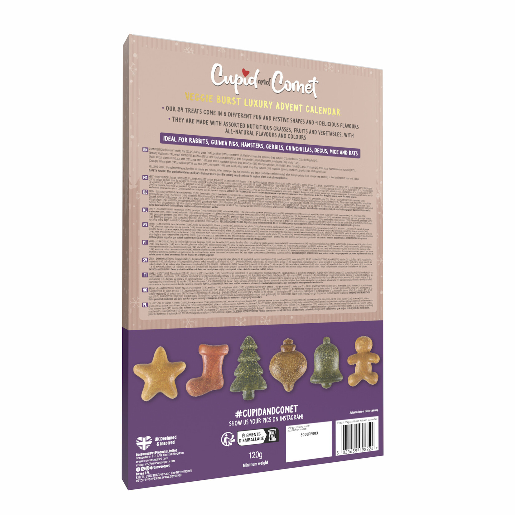 Rosewood Cupid & Comet Veggie Burst Luxury Small Animal Advent Calendar