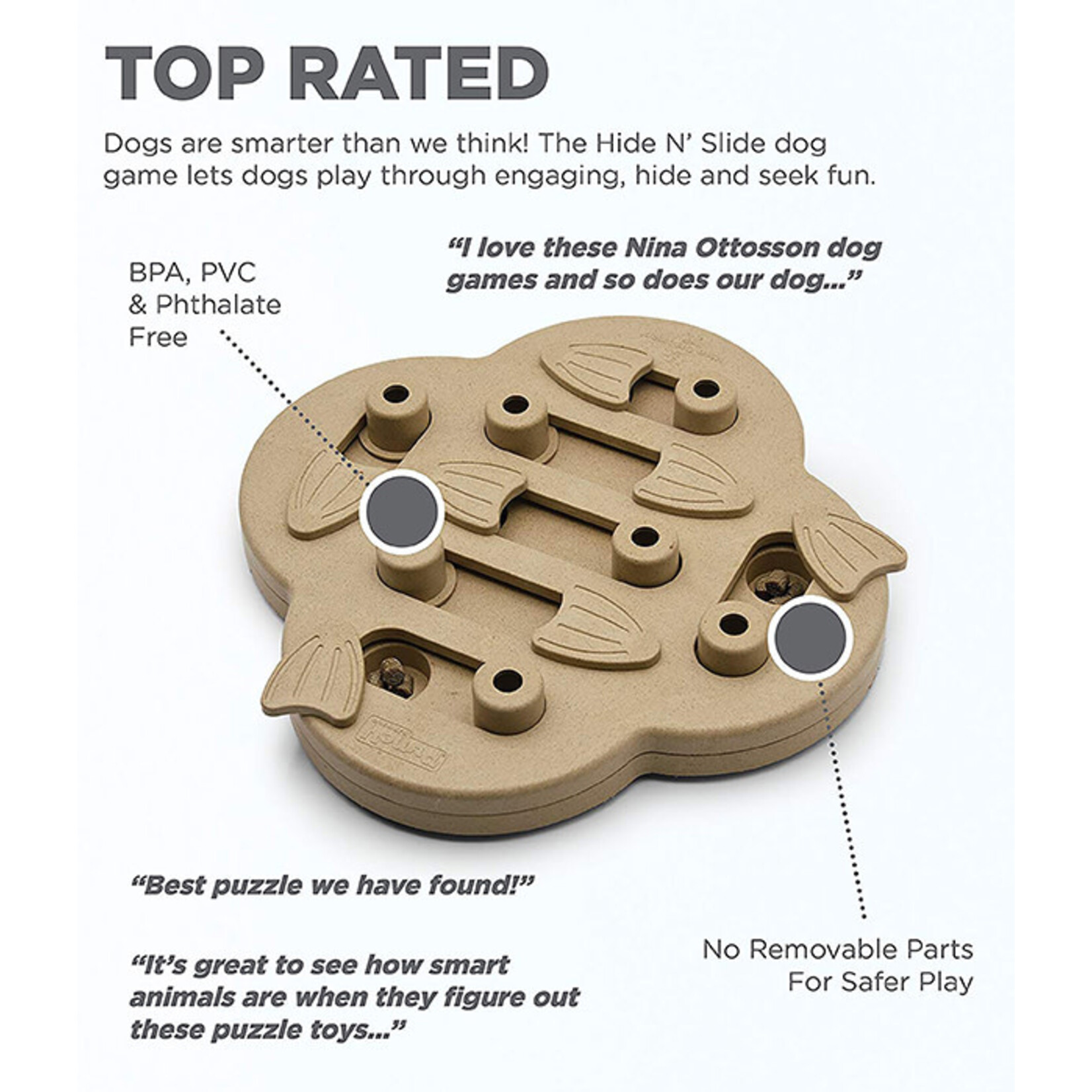 Nina Ottosson Dog Hide n' Slide Game, Tan