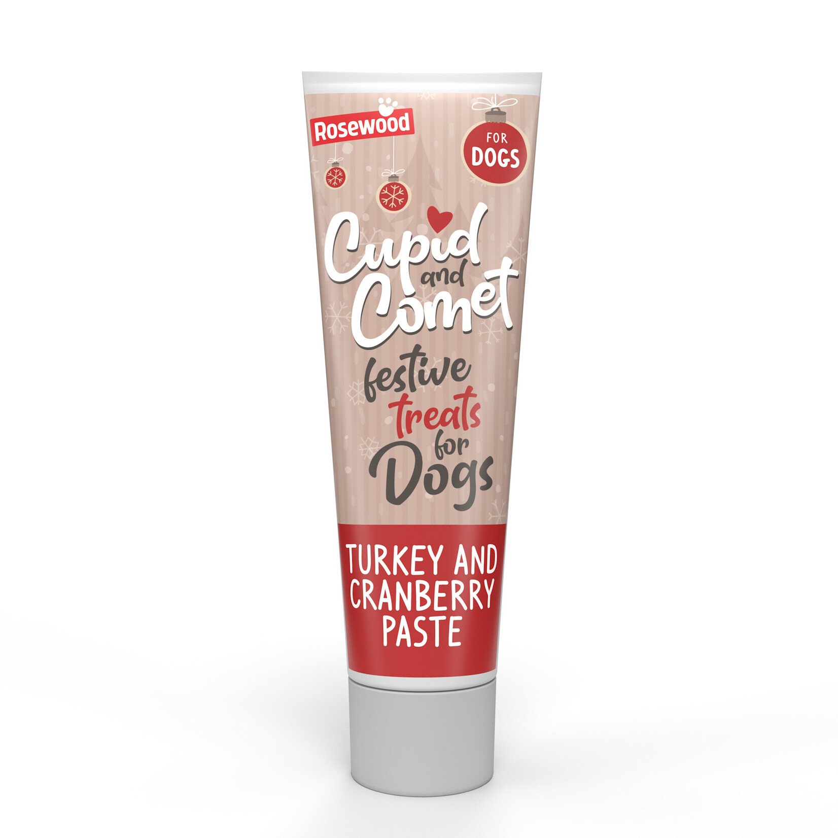 Rosewood Cupid and Comet Christmas Tree Dog Lickmat with Turkey and Cranberry Paste, 75g