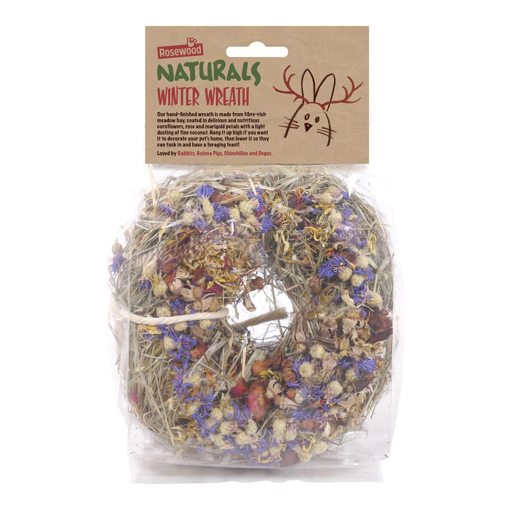 Rosewood Naturals Christmas Winter Wreath for Small Animals