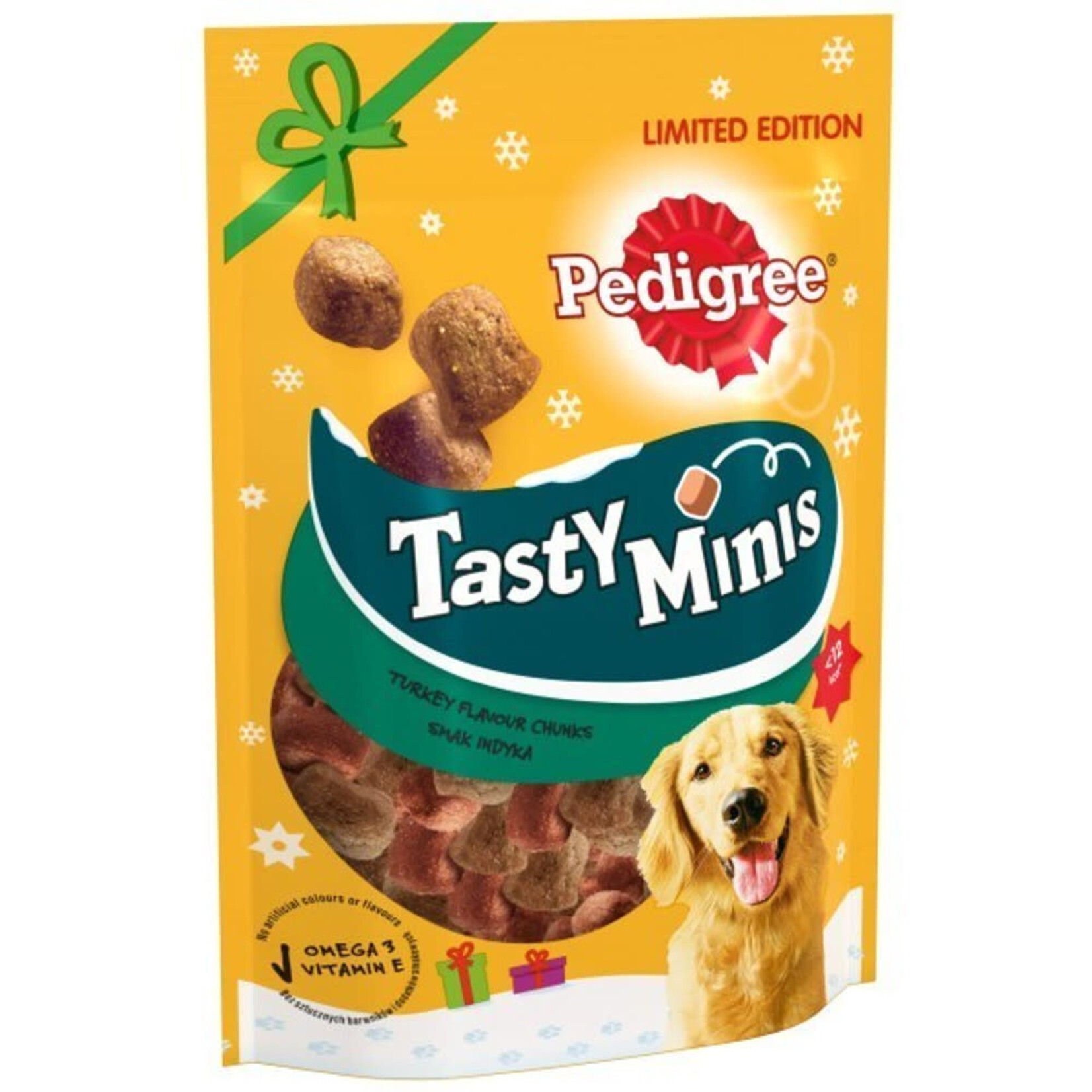 Pedigree Christmas Tasty Minis Turkey Flavour Chunks Dog Treats, 130g