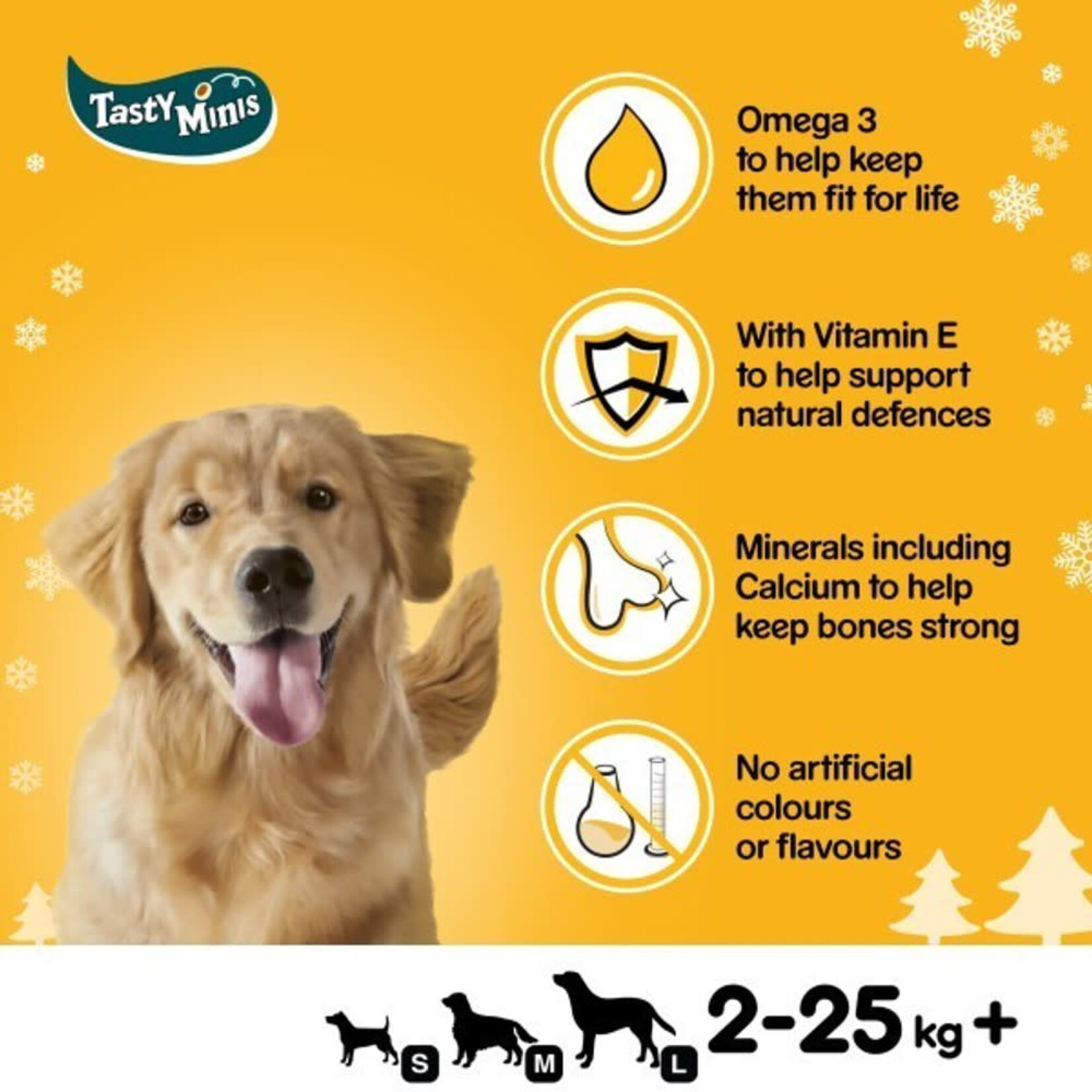 Pedigree Christmas Tasty Minis Turkey Flavour Chunks Dog Treats, 130g