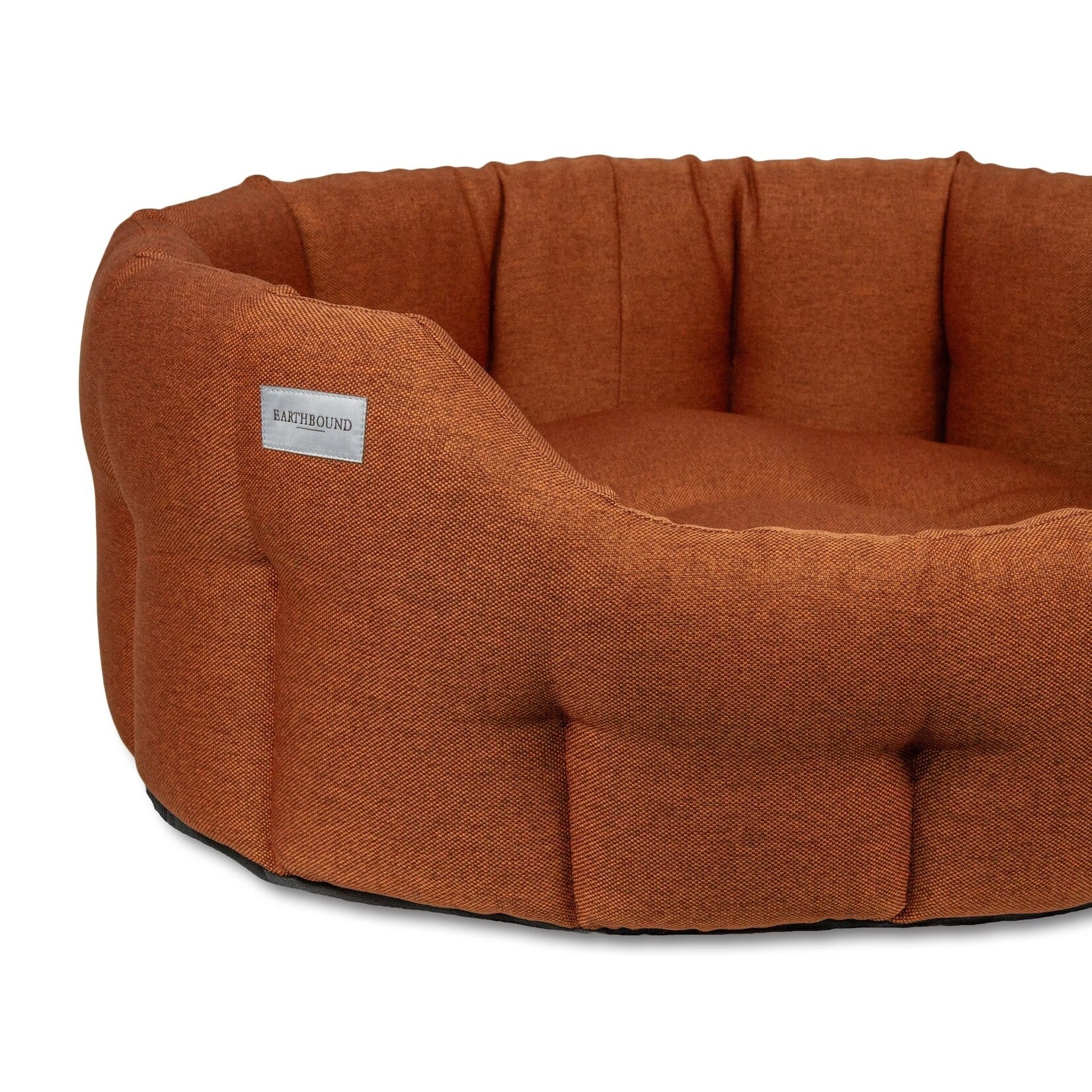 Earthbound Round Camden Dog Bed in Burnt Orange