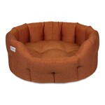 Earthbound Round Camden Dog Bed in Burnt Orange