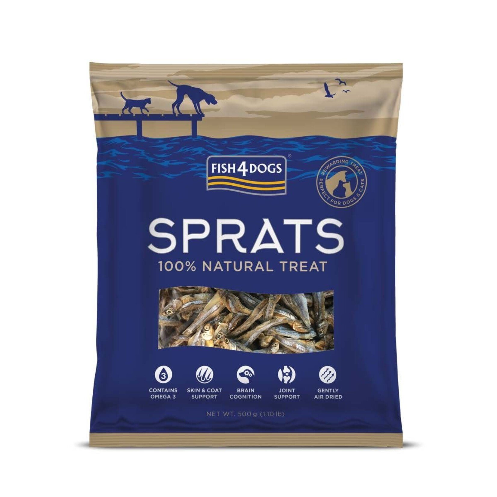 Fish4Dogs 100 % Natural Sprats Dog & Cat Treats, 100g