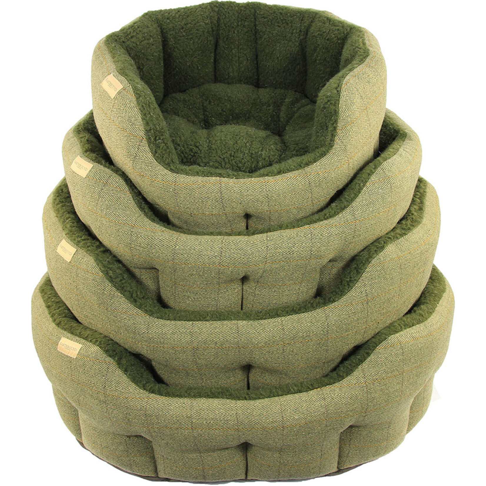 Earthbound Traditional Tweed Dog Bed, Green