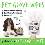 Bugalugs Fragrance Free Pet Glove Wipes for Cats & Dogs, 30 wipes