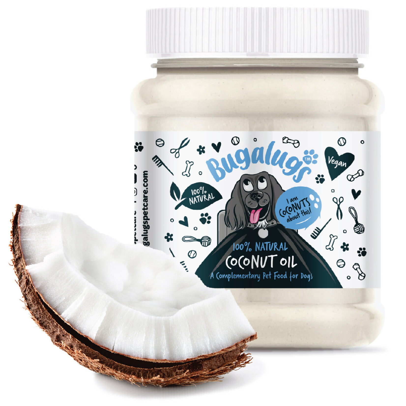 Bugalugs 100% Natural Coconut Oil Complementary Food for Dogs, 340g