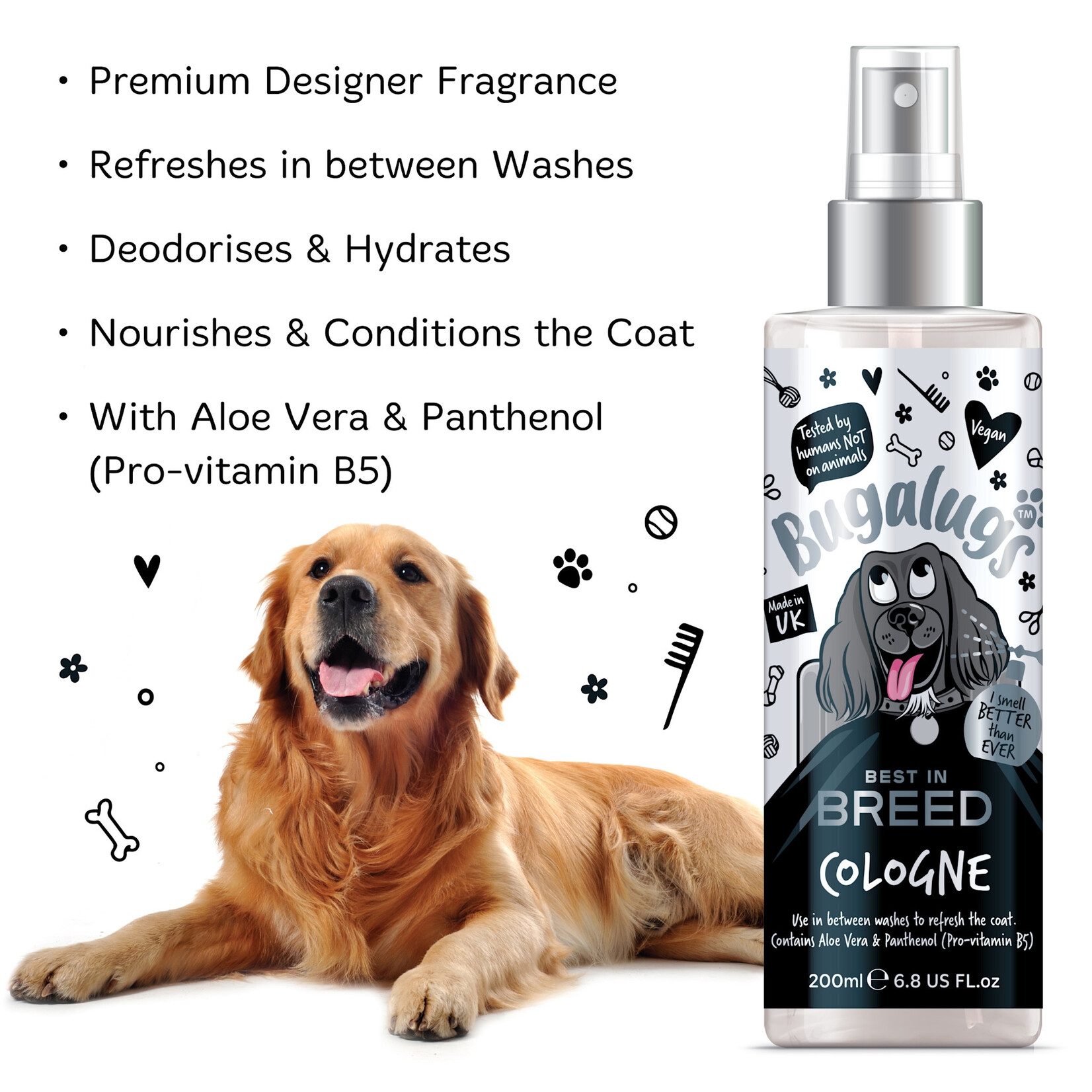 Bugalugs Best in Breed Dog Cologne, 200ml