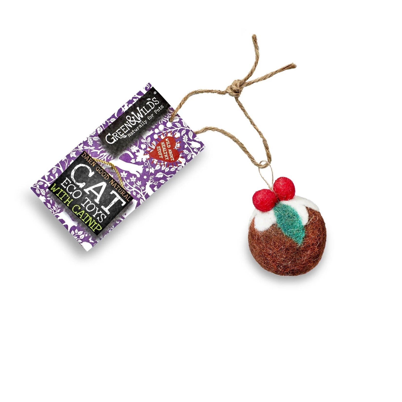 Green and Wild's Figgy Cat Toy with Catnip