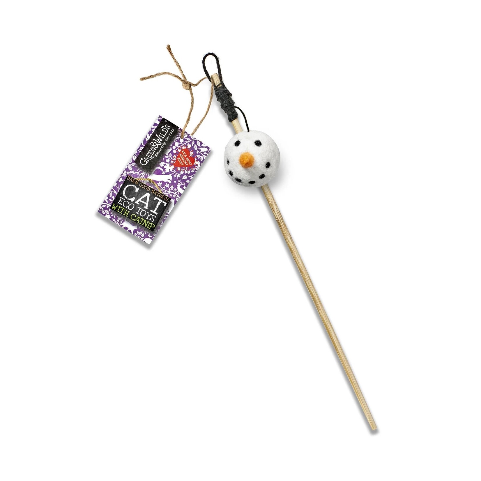 Green and Wild's Brrrian Teaser Christmas Cat Toy with Catnip