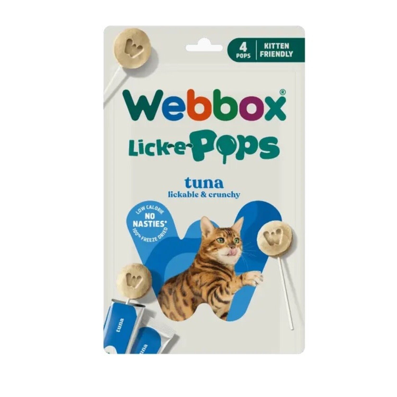 Webbox Lick-e-Pops Tuna Cat Treats, 4 pack