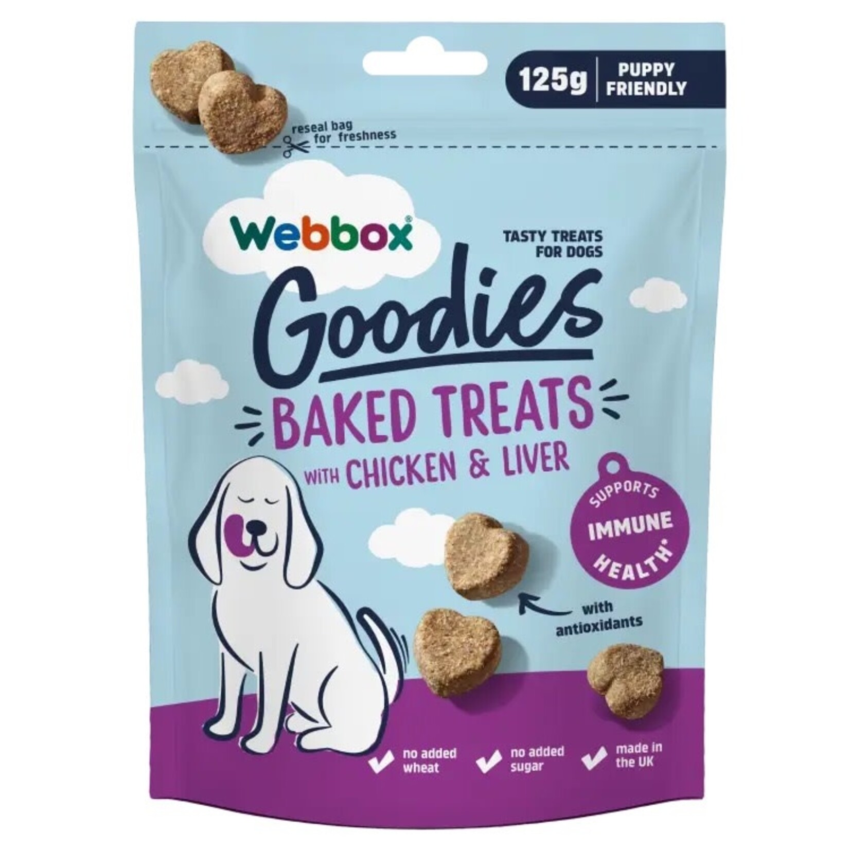 Webbox Goodies Chicken & Liver Baked Dog Treats, 125g