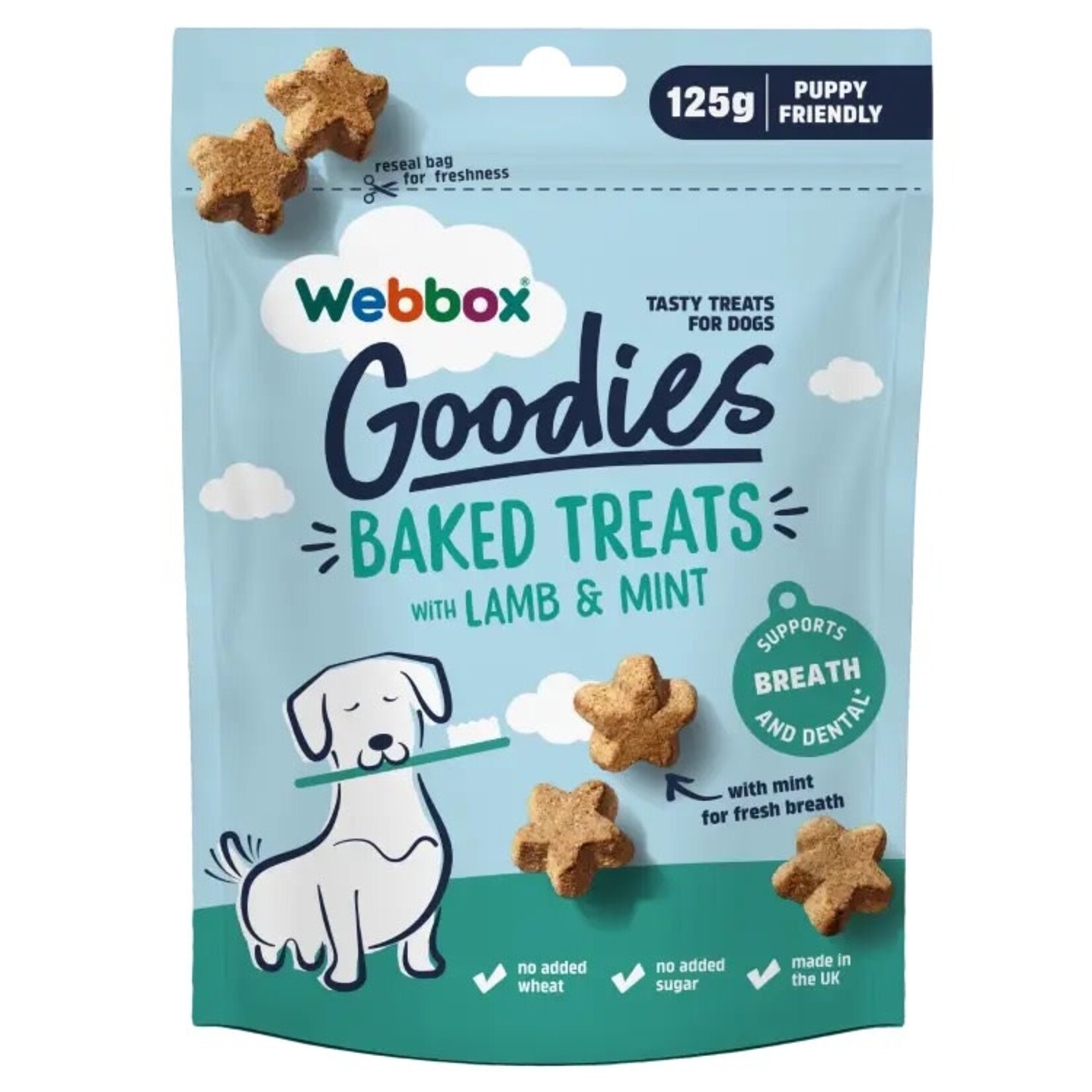 Webbox Goodies Lamb & Mint Baked Dog Treats, 125g