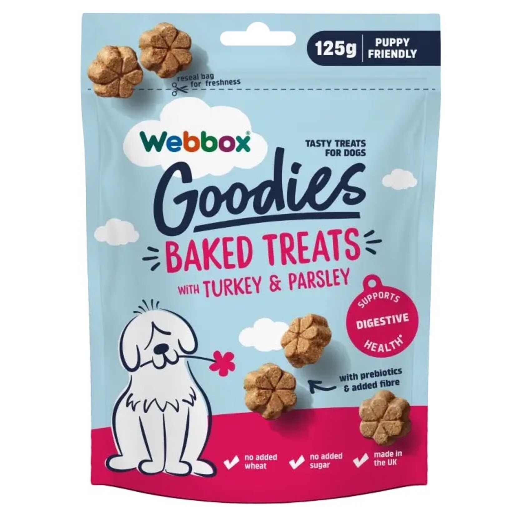 Webbox Goodies Turkey & Parsley Baked Dog Treats, 125g