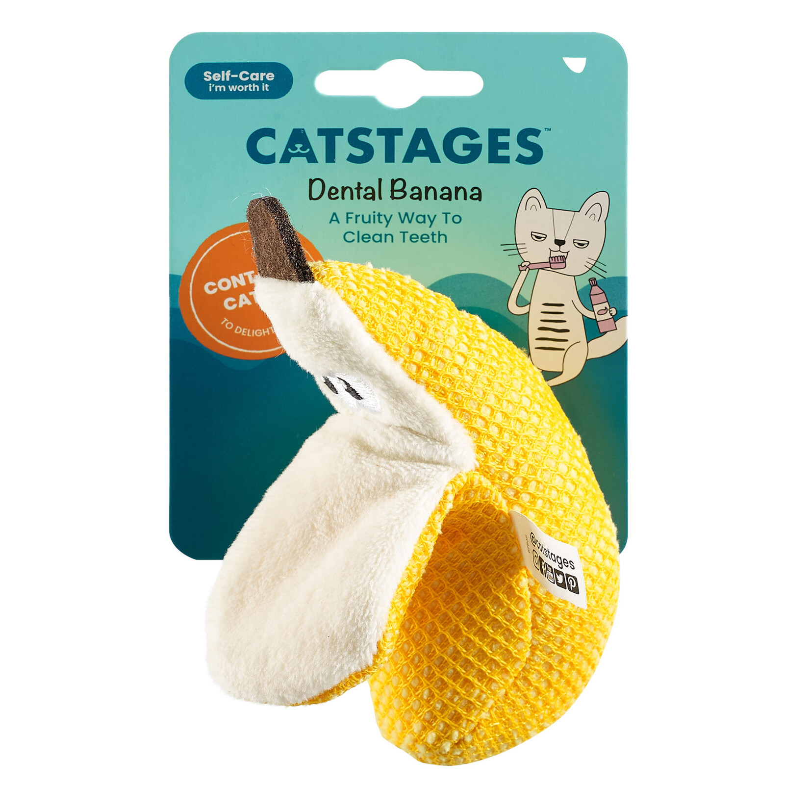 Nina Ottosson Catstages Dental Banana Catnip Cat Toy