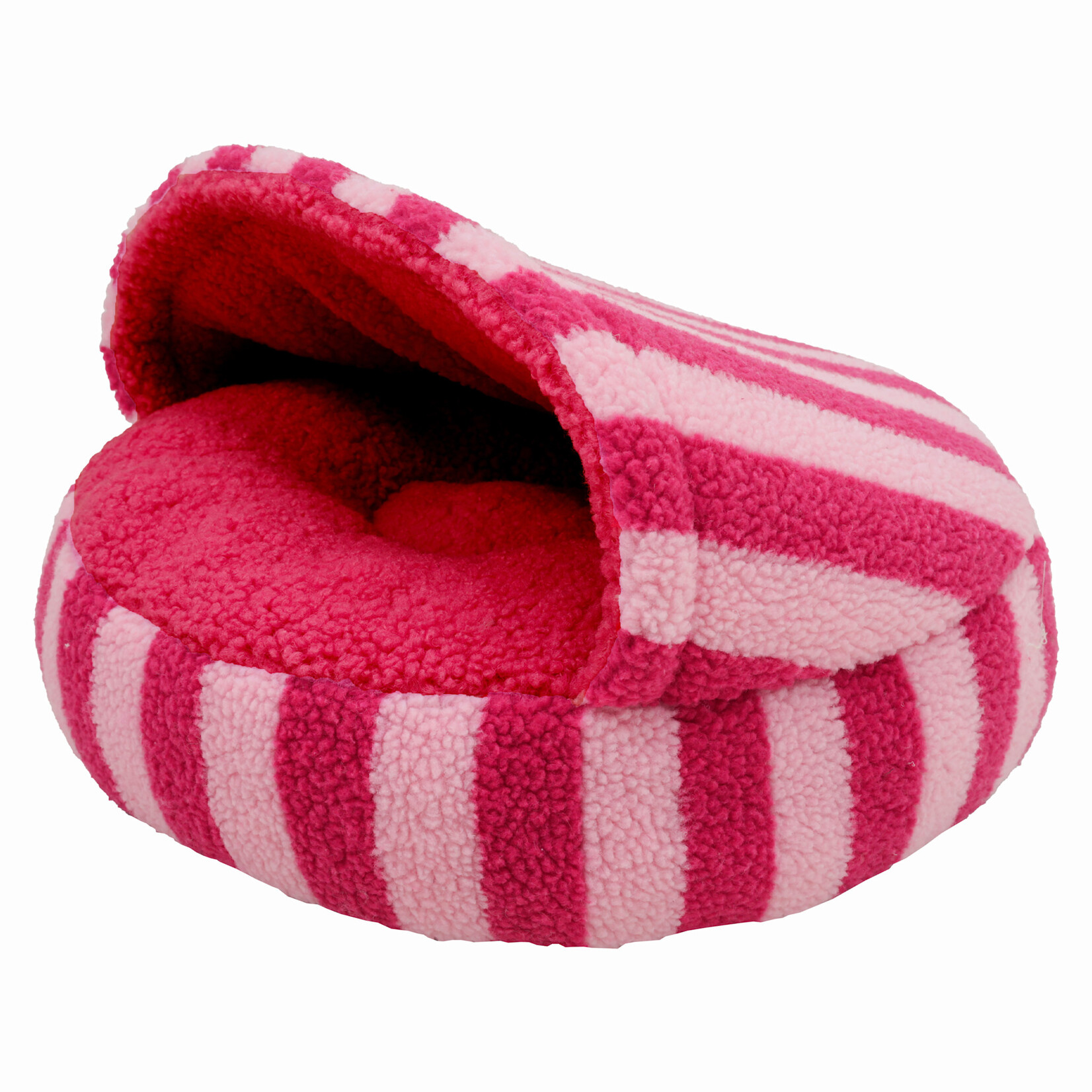 Rosewood Pink Striped Cosy Cat Cave