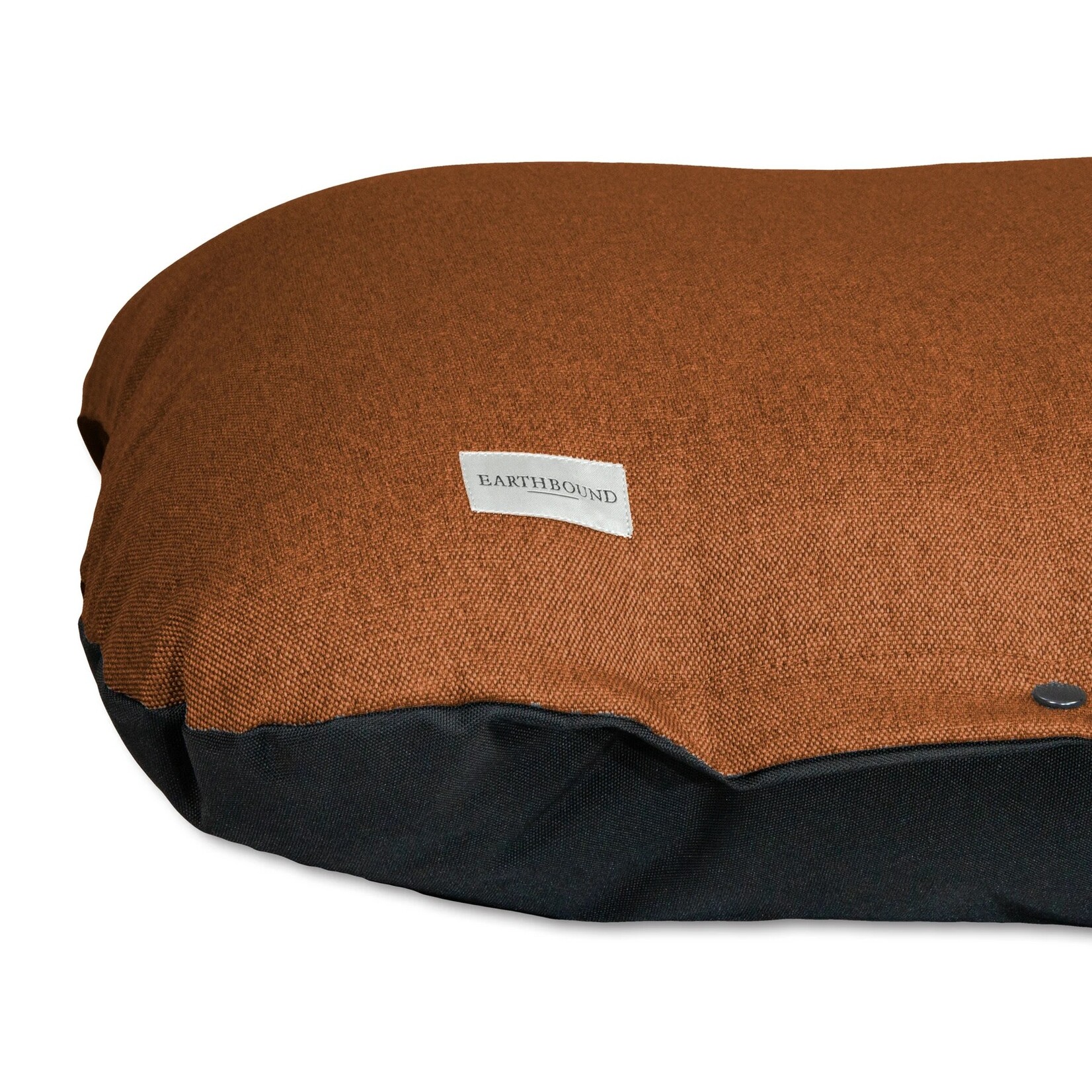 Earthbound Flat Cushion Camden Dog Bed in Burnt Orange