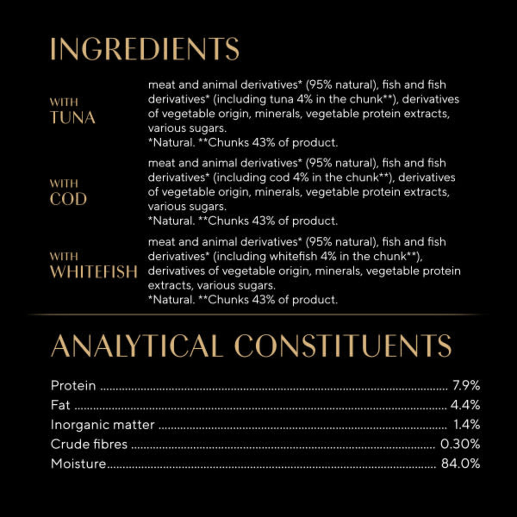 Sheba Fresh & Fine Wet Cat Food Pouches with Tuna & Cod & Whitefish in Gravy, 6 x 50g