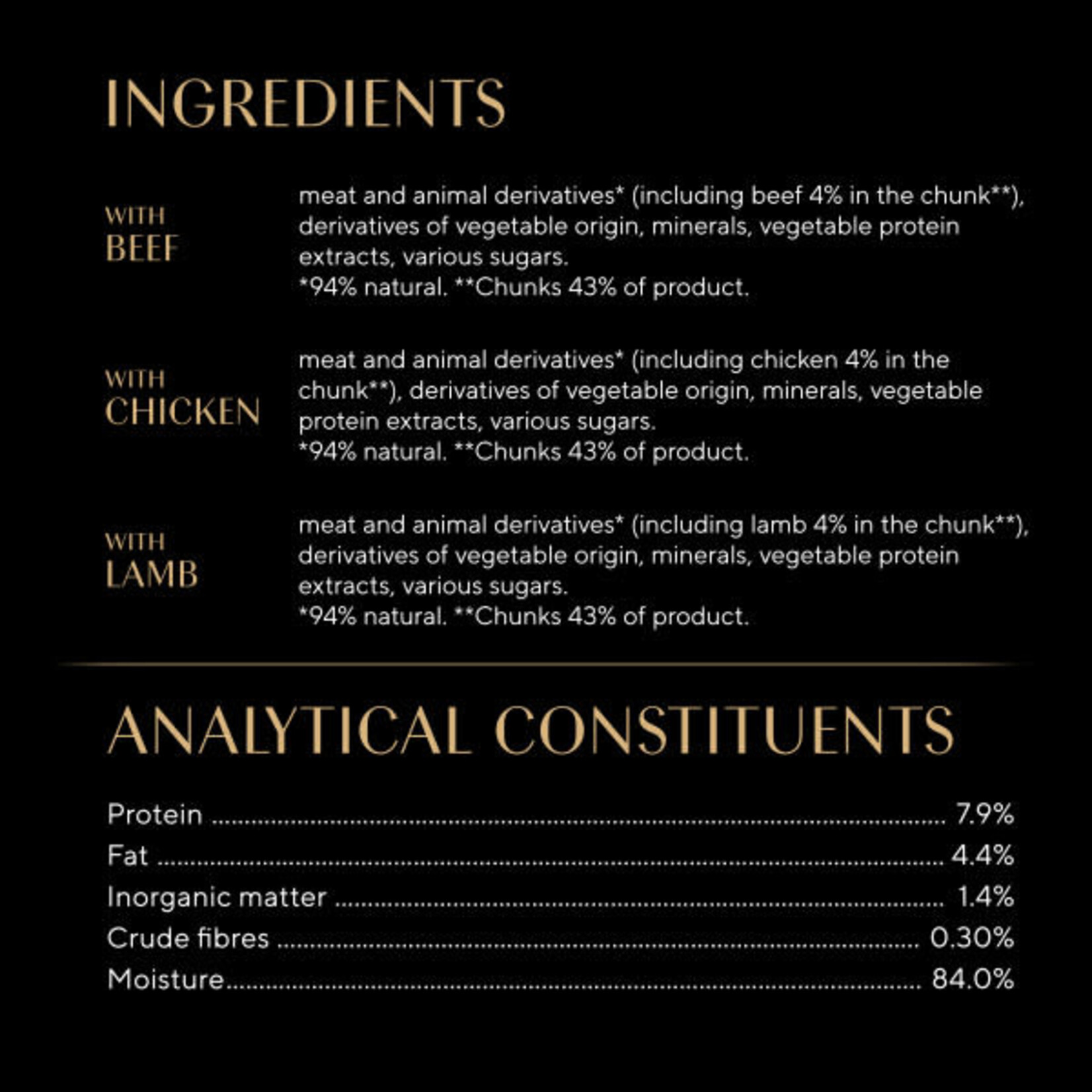 Sheba Fresh & Fine Cat Wet Food Pouches with Beef & Chicken & Lamb in Gravy, 6 x 50g