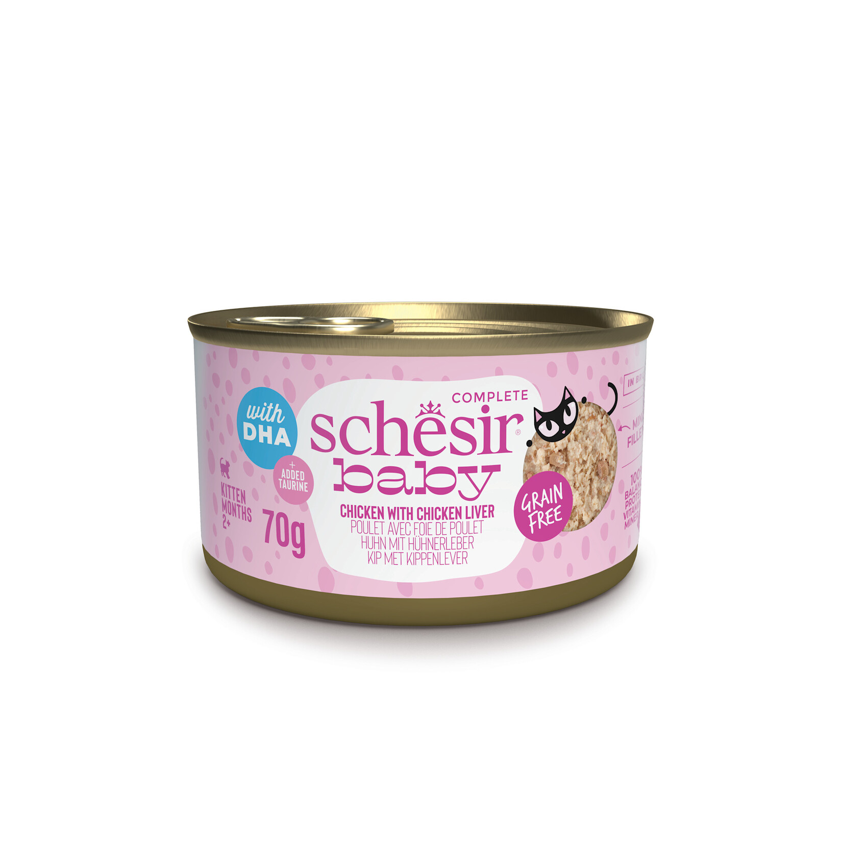 Schesir Baby Wholefood Complete Grain Free Kitten Food Can 70g
