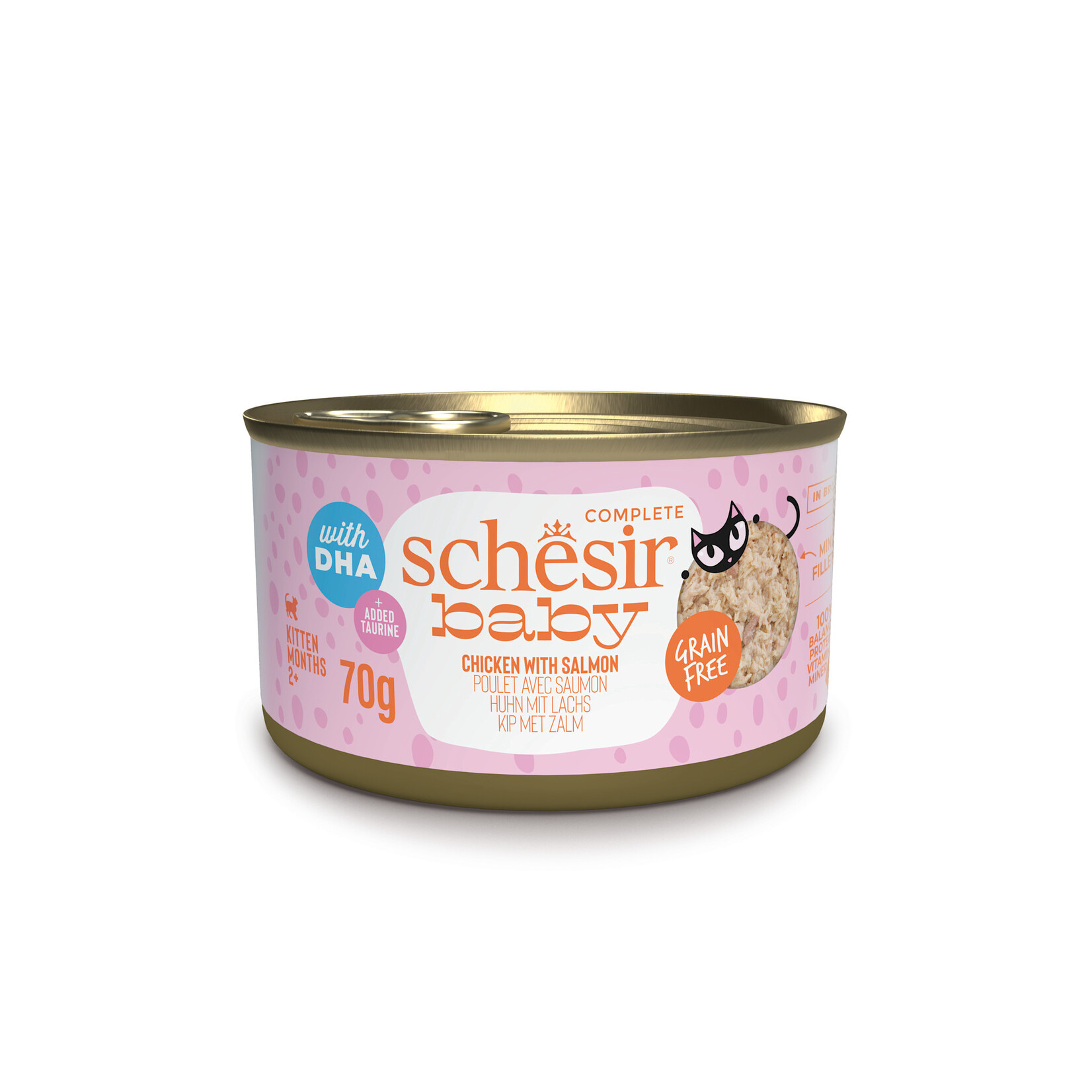 Schesir Baby Wholefood Complete Grain Free Kitten Food Can 70g