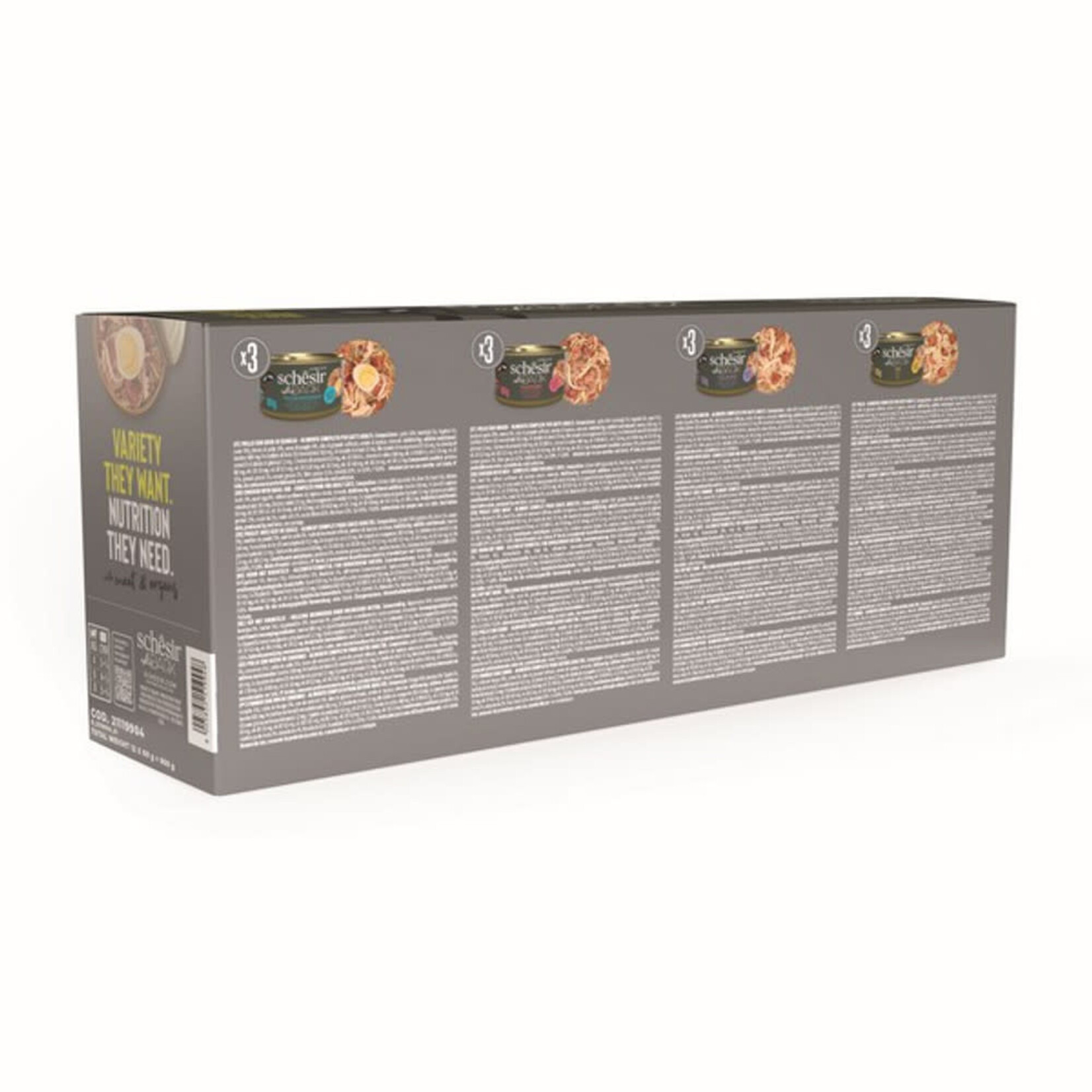 Schesir After Dark Complete Grain Free Adult Cat Food Can Variety Pack 12 x 80g