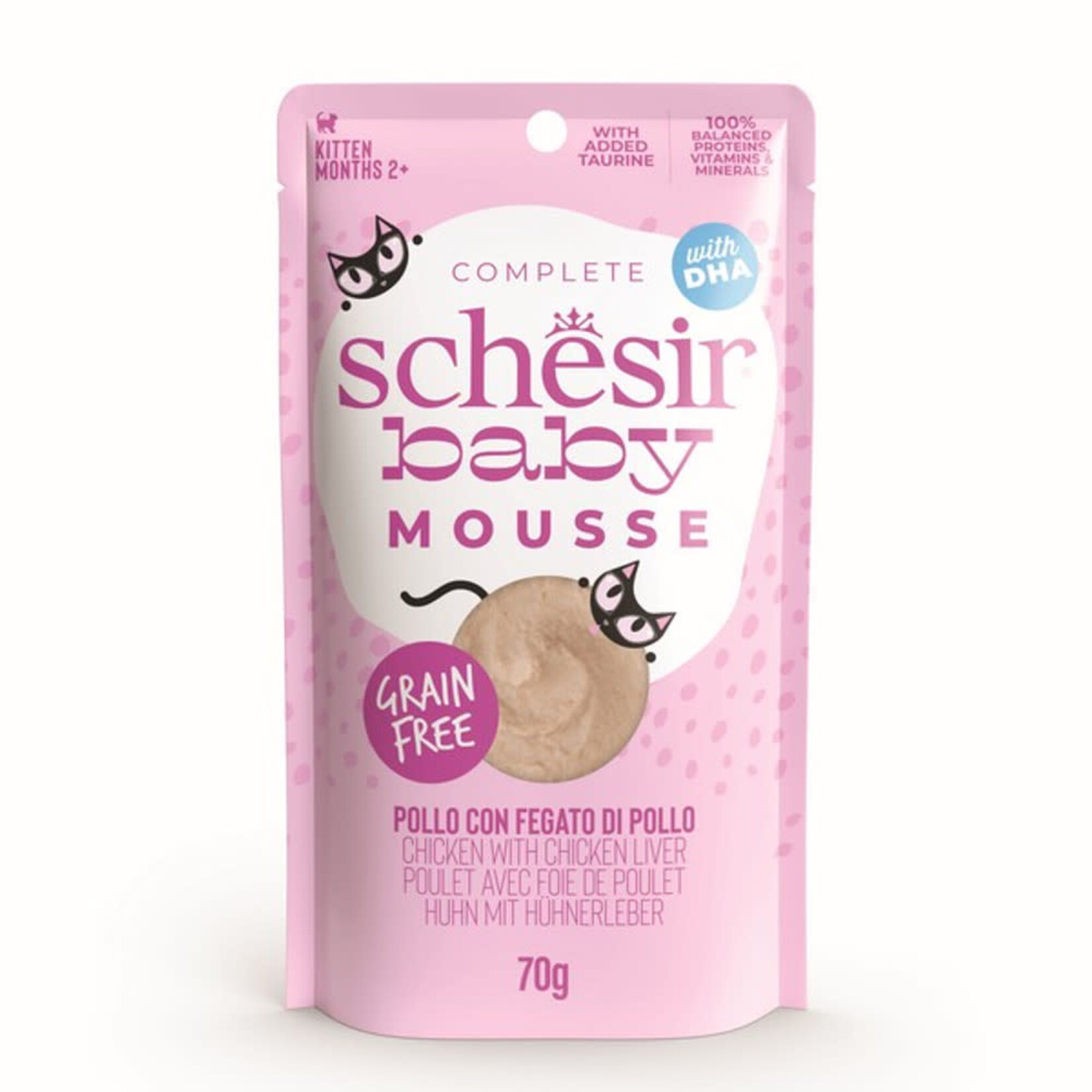 Schesir Baby Mousse Complete Grain Free Kitten Food Pouch 70g