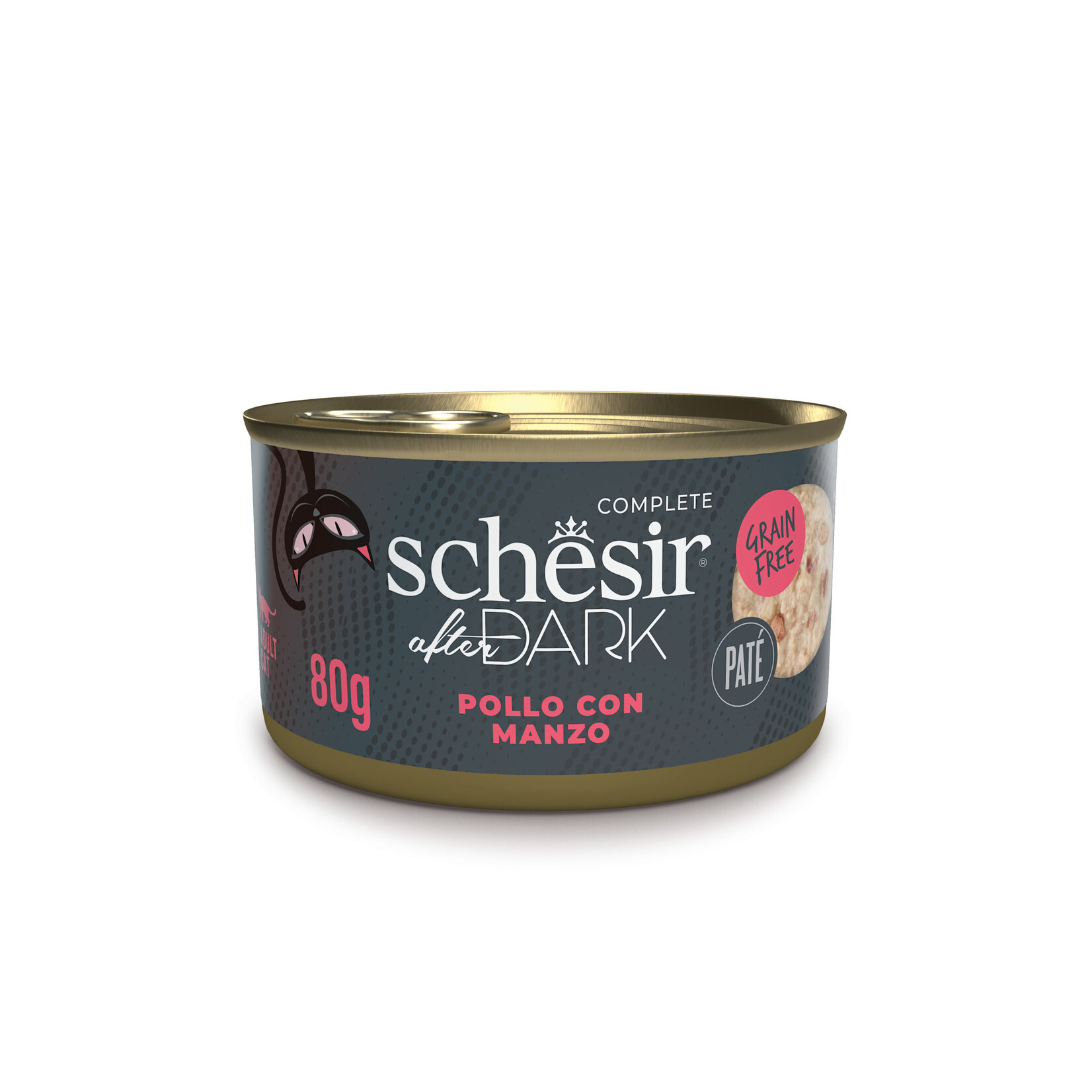 Schesir After Dark Pate Complete Grain Free Adult Cat Food Can 80g