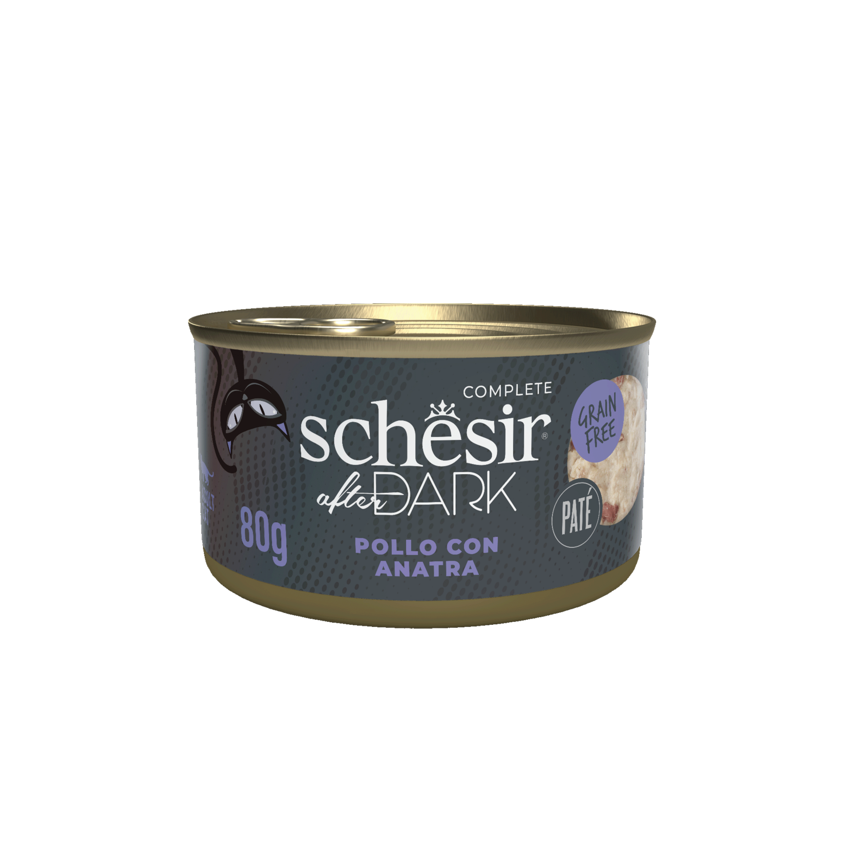 Schesir After Dark Pate Complete Grain Free Adult Cat Food Can 80g