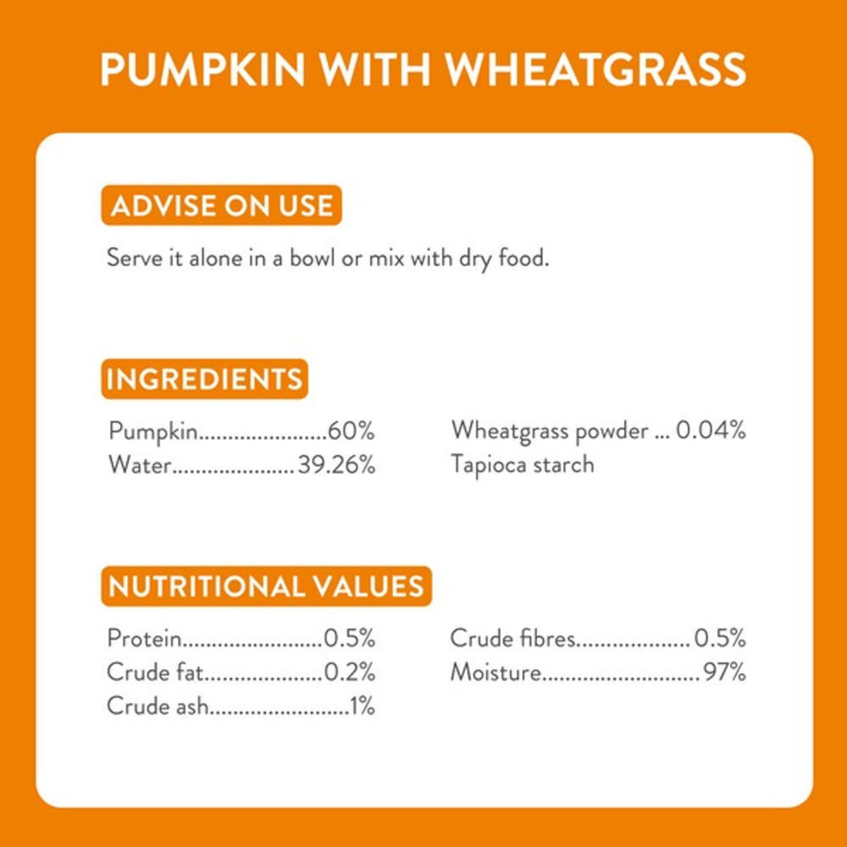 Schesir Functions Digestive Topper Grain Free Adult Cat Pumpkin & Wheatgrass 40g