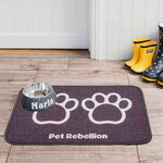 Pet Rebellion Dinner Mate Large Absorbent Food Mat, Dark Grey 40x60cm