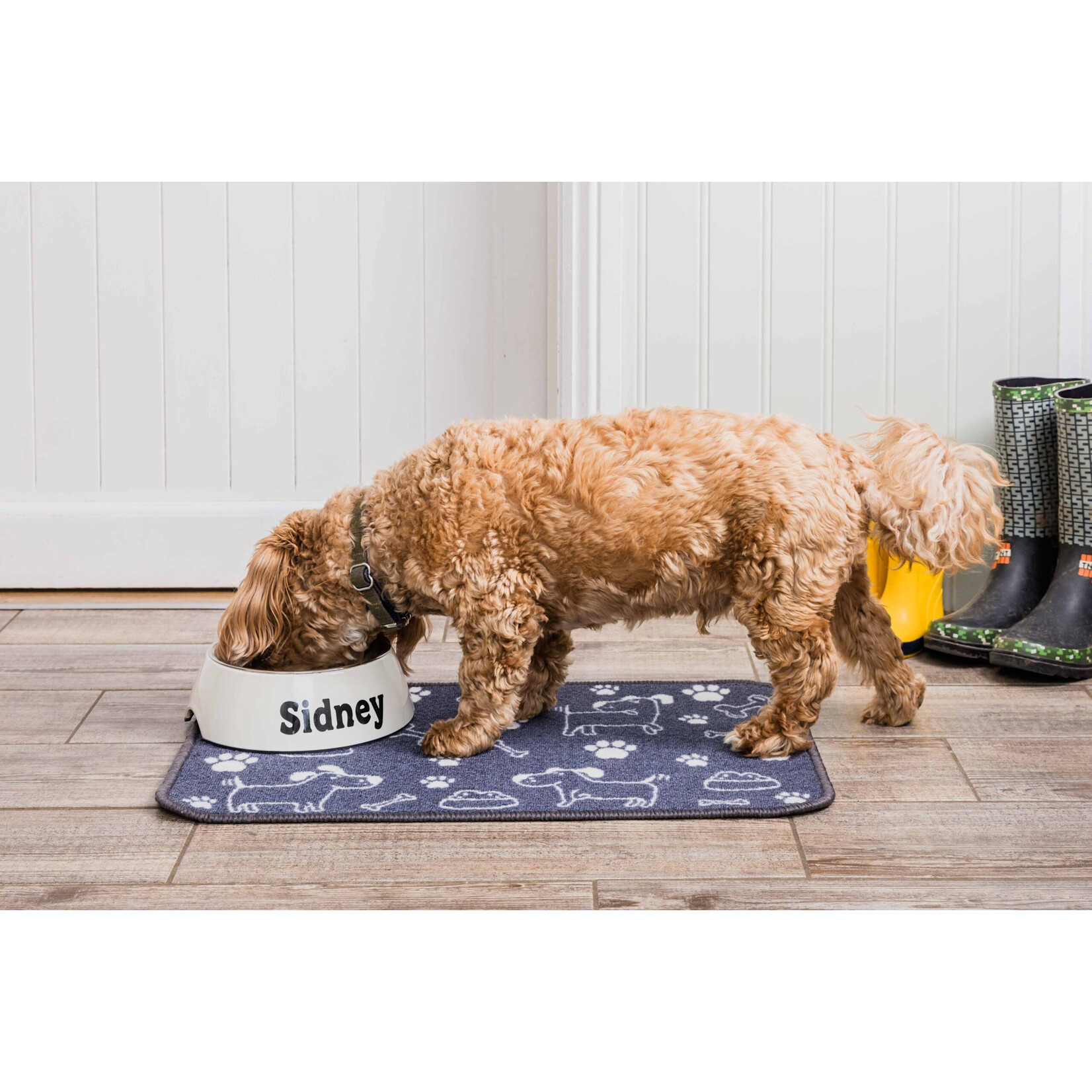 Pet Rebellion Dinner Mate Large Absorbent Pet Food Mat Cartoon 40 x 60cm