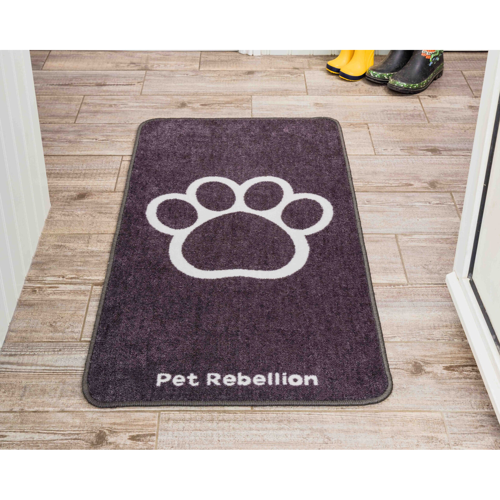 Pet Rebellion Stop Muddy Paws XL Dark Grey Floor Mat, 57x110cm