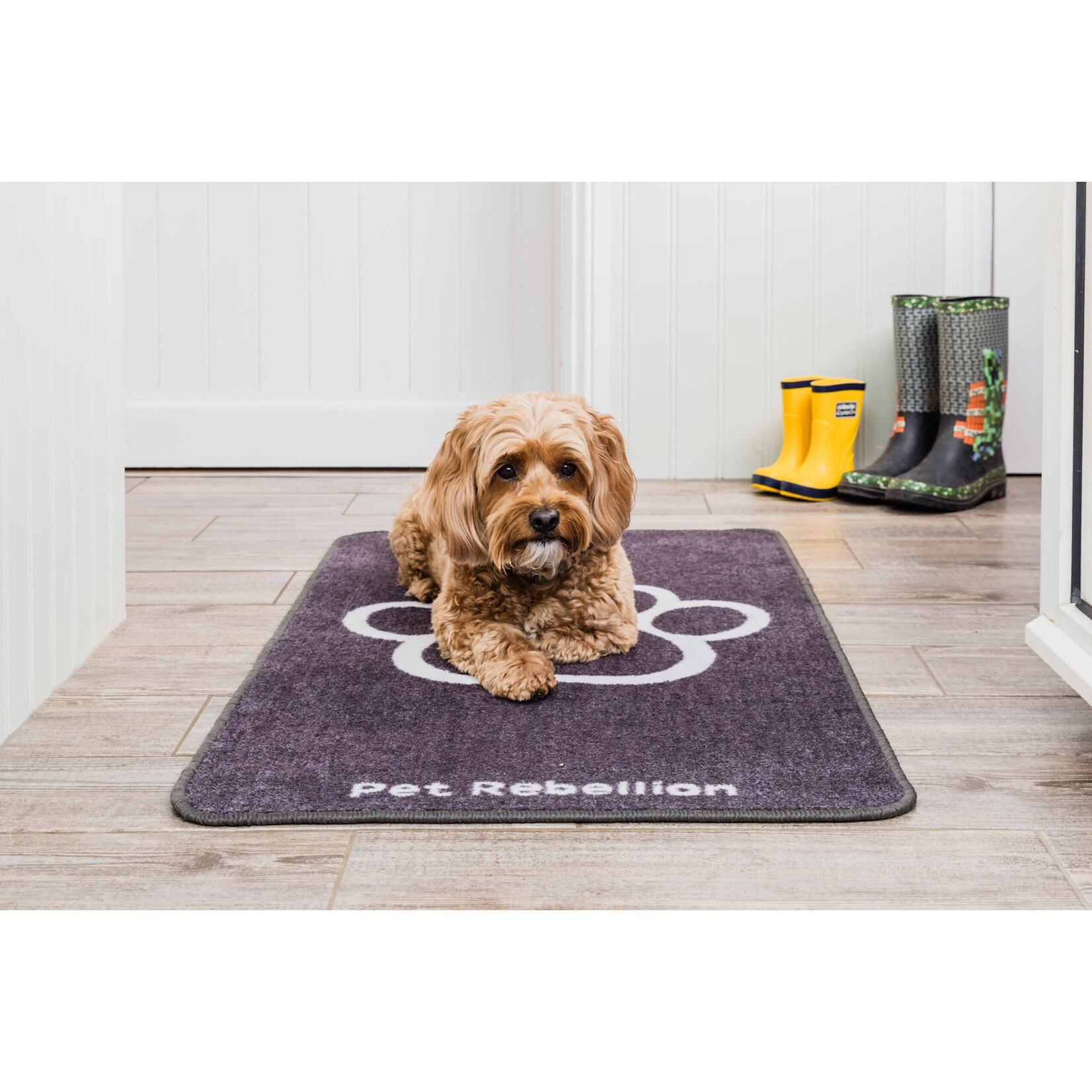 Pet Rebellion Stop Muddy Paws XL Dark Grey Floor Mat, 57x110cm