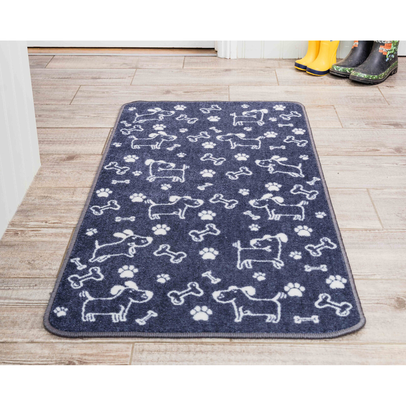 Pet Rebellion Stop Muddy Paws XL Cartoon Floor Mat, 57x110cm