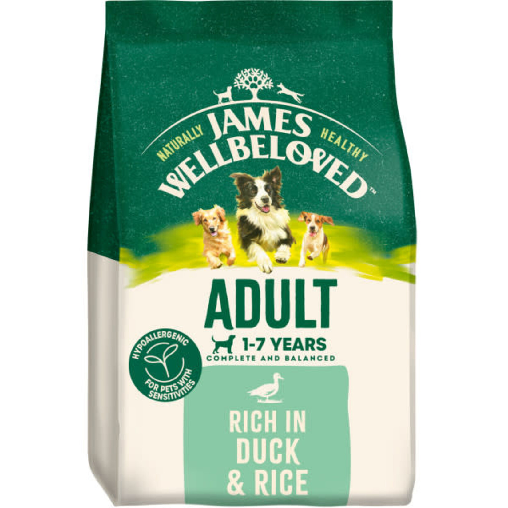 James Wellbeloved Adult Dog Dry Food, Duck & Rice