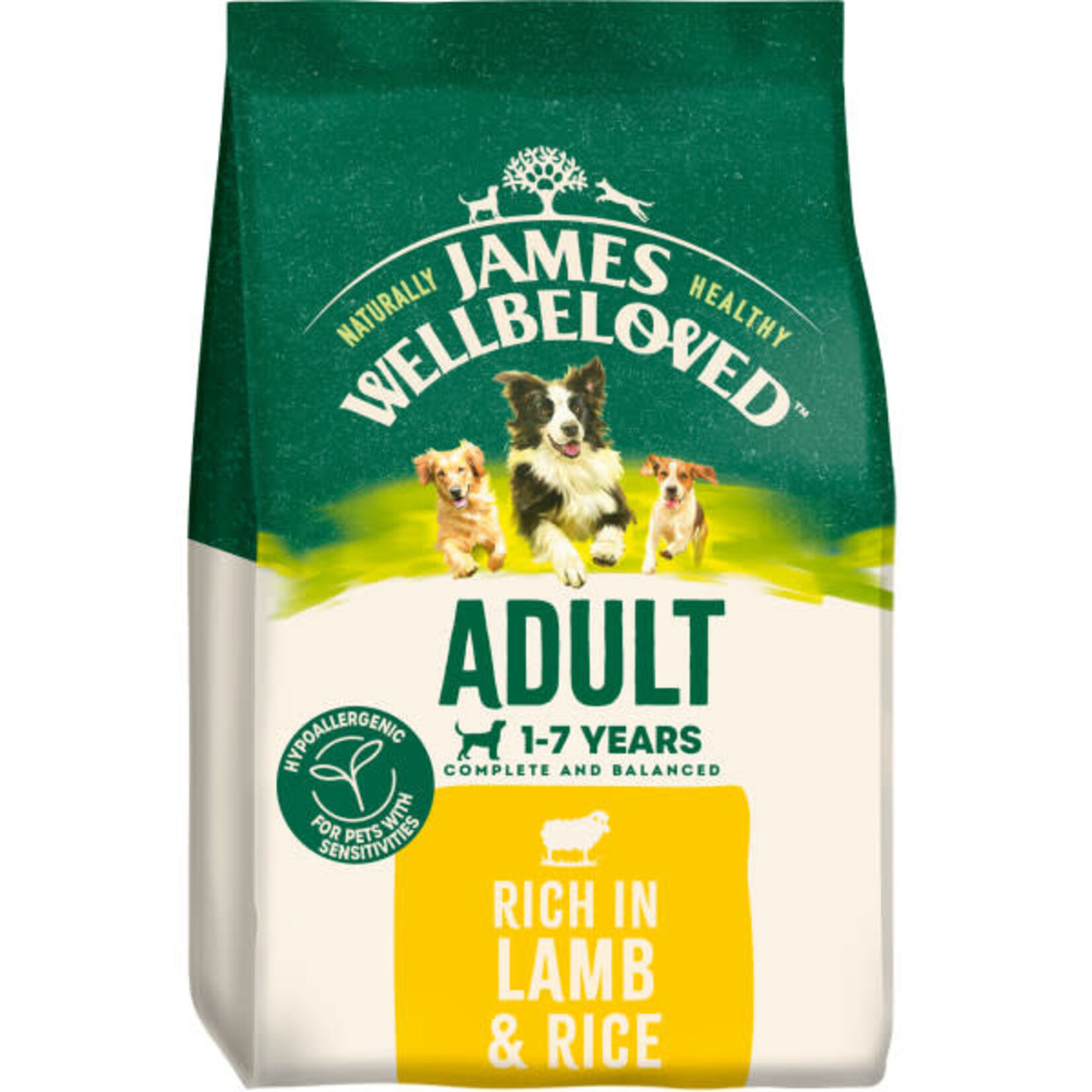 James Wellbeloved Adult Dog Dry Food, Lamb and Rice